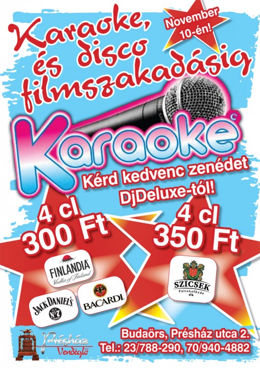 Karaoke buli  - Karaoke és disco a Présházban