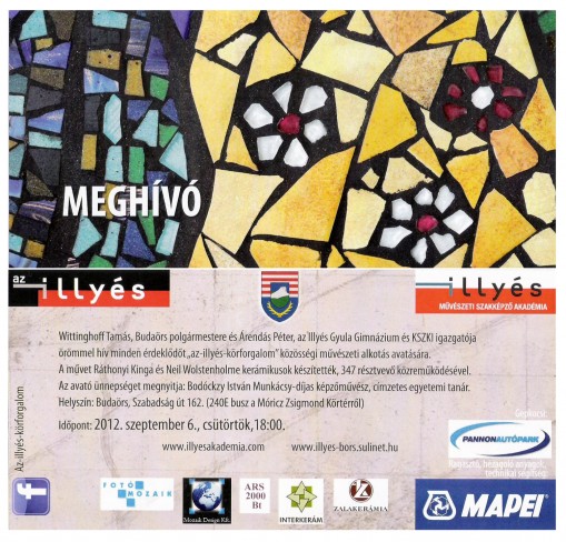 Az-illyés-körforgalom meghívó az avatásra  - Az-illyés-körforgalom avatása