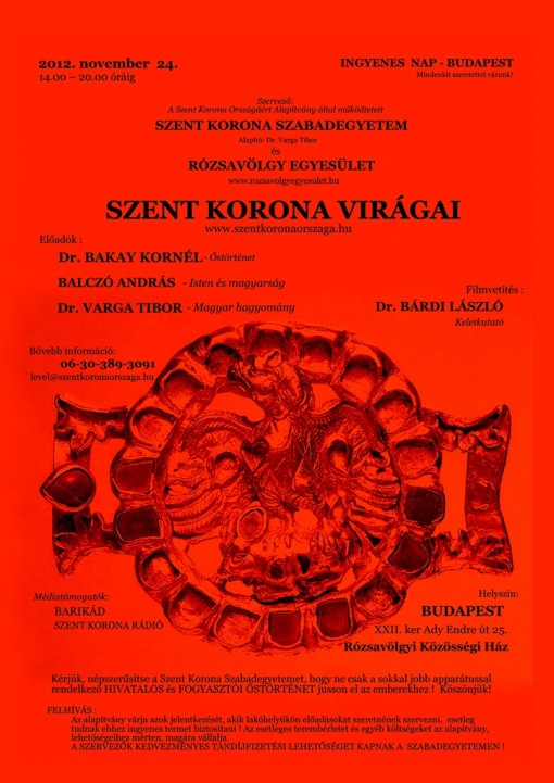 Plakát  - INGYENES  NAP ELŐADÁSOKKAL  BUDAPESTEN !